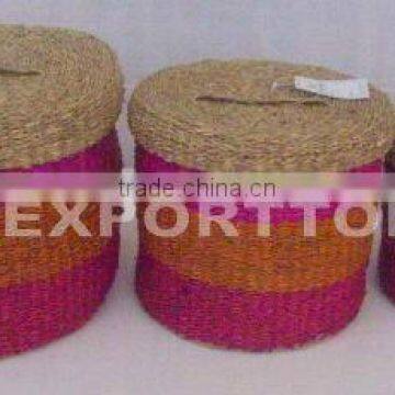 Most attractive handmade sea grass boxes (website :July.etop)