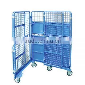 Type GRT-01 Steel and goods carrying trollley storage cage with swivel wheels