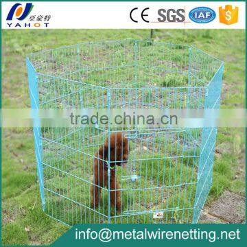 Portable Outdoor Plastic Coated Iron Fence Dog Kennel