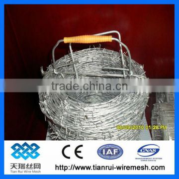 2 Strands 4 point galvanized barbed wire