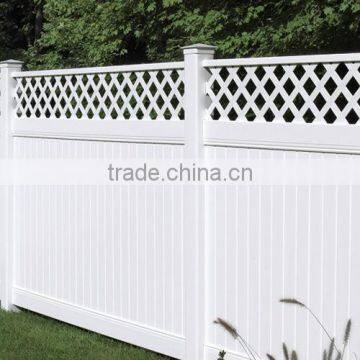 PVC Privacy Fence with Lattice Top