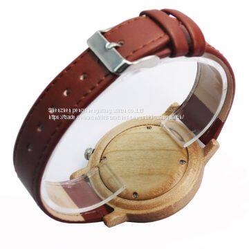 2017 New Design Red Sandal Wood and Maple Wood Ladies Watch photo-5