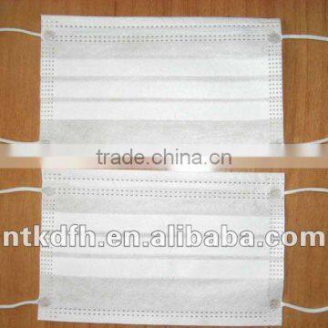 Three-ply disposable medical face mask