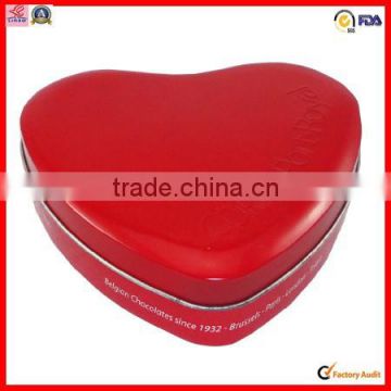 red heart shape wedding gift tin boxes