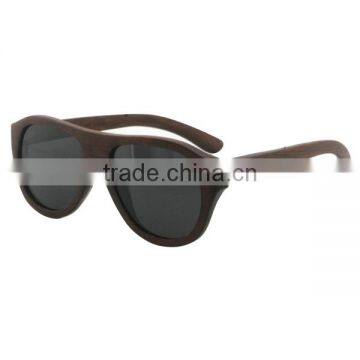 Brown Bamboo Frame Colored Lenses Wood Sunglasses photo-2
