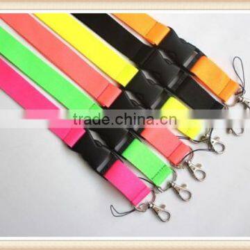 12 Pcs fashion Fluorescent color Lanyard for MP3/4 cell phone key chain lanyard