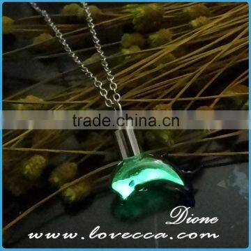Fish Locket Glow In The Dark Pendant Glowing Luminous Light Up Christmas Necklaces photo-6