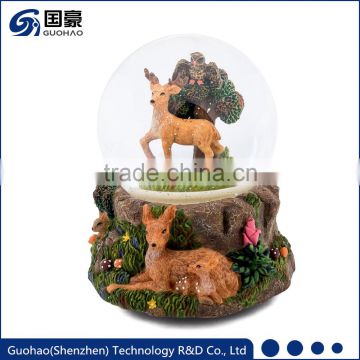 Zoo Park Deer Water Snow Globe