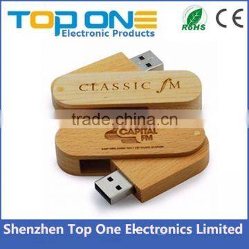 Wholesale New Arrival Engraving Logo Twister Wood Usb Flash Drive, Rotated Bamboo USB Stick photo-3