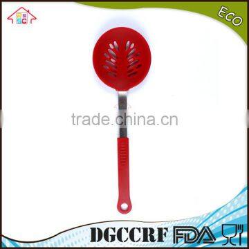 NBRSC FDA/LFGB Heat Resistant Circular Silicone Slotted Spoon Shovel Spatula Turner Spade New Leaf Shaped photo-2