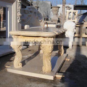 Garden Decor Stone Carving Marble Outdoor Marble Table photo-3