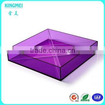 Cheap Purple Colored Acrylic Serving Tray Wholesale Colorful Plexiglass Tray