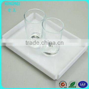 Non-toxic White Acrylic Tray for Tea,Cocktail and Drinks in High Quality
