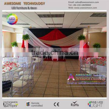 Pink Acrylic Dining Table Base With Clear Top for Romantic Wedding photo-4