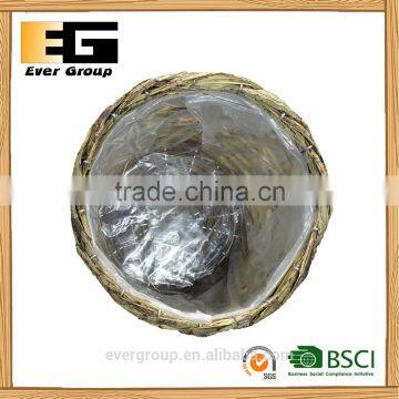 Round Bark Basket Garden Planter for Decoration photo-4