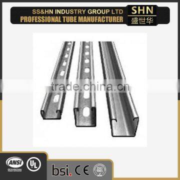 Galvanized steel slotted of unistrut electrical c channels