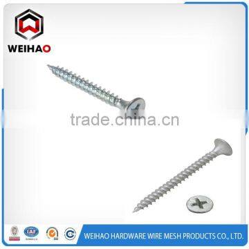 WHITE zinc plated drywall screws