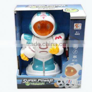 functional cartoon baseball robot fun ABS 4ch kid robot with EN71