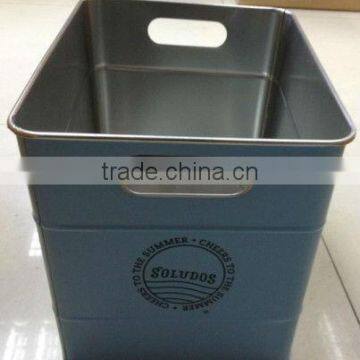 Metal tin bucket with customized printing