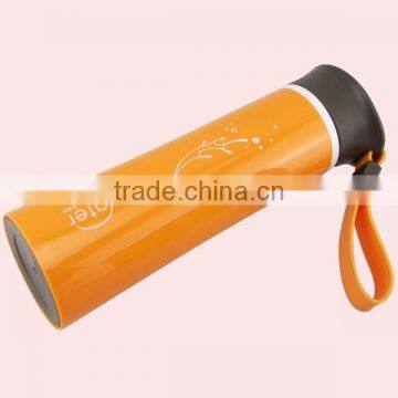 380ml BAP Free Hight Quality Plastic Double Wall Water Bottle With Flat Lid photo-3