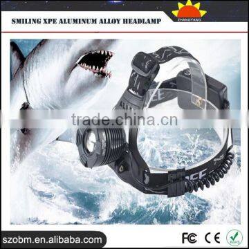 Rechargabel High Power Smiling XPE Aluminum Alloy Headlamp photo-2