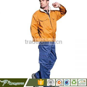 Cotton Fabric Blue Wear Rough Workwear Pants photo-6