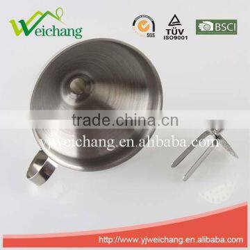 WCE207 Hot Sale Kitchenware Tool Oil Filling Funnel Stainless Steel Funnel Easy Tools High Quality photo-3