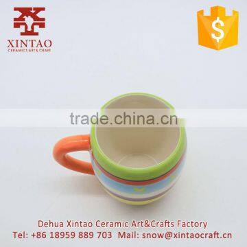 High Quality Hand Painted Colorful Pattern Ceramic Coffee Mug With Handle photo-2