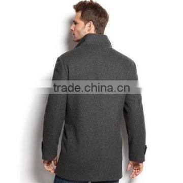 Wool-Blend Knit-Bib Car Coat photo-2