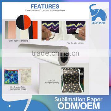 fast dry 100gsm dye sublimation paper for roland mimaki mutoh