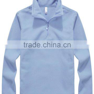 Manufacturer Casual Simple Knitted Pullover For Men With Front Half Zip Polar Fleece Jacket