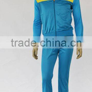 Female sports wear with mesh panel polytricot sets with hood