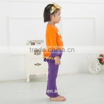 Colorful Girls Top And Pants Ruffle Clothes Sets Baby Two Piece Outfit photo-4