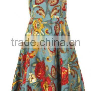 Printed Cotton Strap Dress photo-5