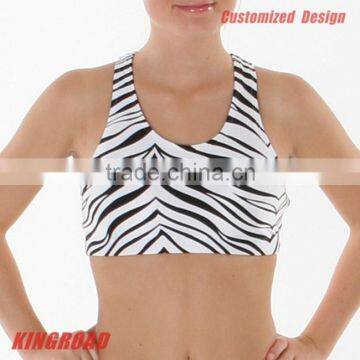 2014 Sublimation Cool Design Adjustable Straps Sports Bra