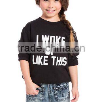 high quality soft comfort pure cotton kids girls oversized sweatshirt pullover