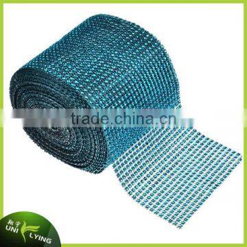 Hot Sell! Rhinestone Ribbon 24 Rows Plastic & Metal Crystal Rhinestone Trim Mesh Roll photo-5