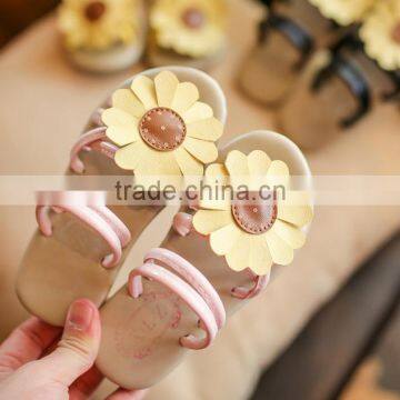 FC11064 summer 2017 girl sandals flowers princess Korean children beach shoes