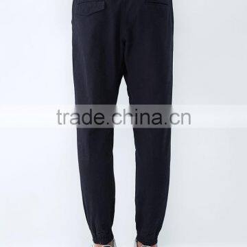 Black Plain Stylish Drop Crotch Joggers photo-3