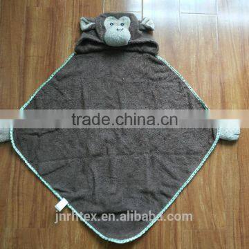 Monky Cotton Animal Baby Towel With Hood,custom Baby Hooded Towel photo-2