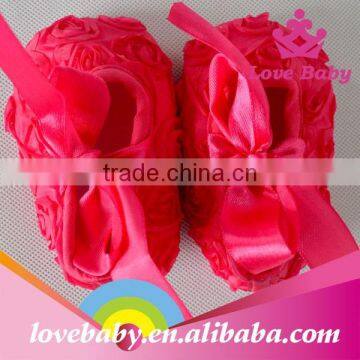 Boutique Rosette Latest Many Colors Newborn Infant Soft Sole Baby Shoes photo-5