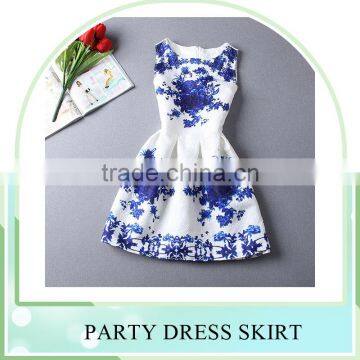 Promotional ! 2016 Summer Style Printing Dress Skirt, Women Sleeveless Party Dresses, Custom Women Dress photo-2