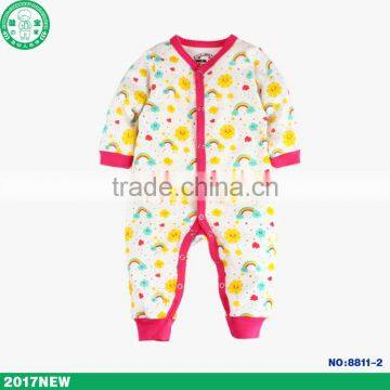 New Design Colorful Baby Girl Bodysuit Unique Baby Jumpsuit Cotton Romper photo-3