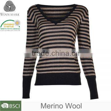 Women Sweater Wholesale Cotton V-neck Sweater photo-2