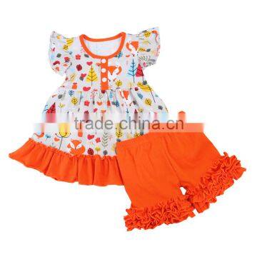 Baby Girls Cotton Ruffle Outfits Owl dress Kids Boutique Outfit toddler girl clothes