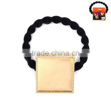 Zinc Based Alloy DIY Resin Mold For Jewelry Making Hair Ties Square Gold Plated & Black