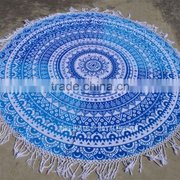 china supplier for custom design velour full print digital large size round summer beach blanket colorful towel