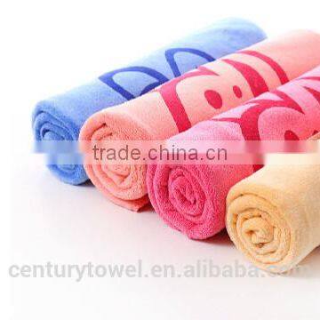 Microfiber customized printing velour softextile beach towels