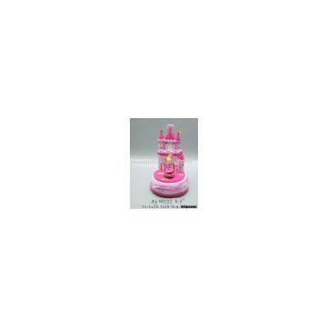 (New)Polyresin Princess craft(Music box) promotion gifts,home decoration,snow globe plastic ball polyresin craft