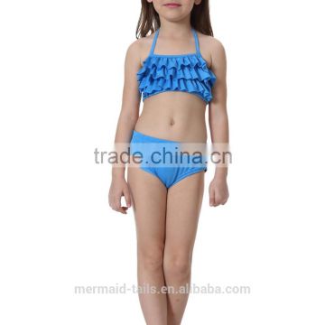 2-10 yrs kids swimwear beachwear ruffles bikini suits bathing suits